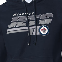 Winnipeg Jets Starter Logo Push Fleece Hoodie - Navy - NHL 203500325