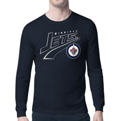Winnipeg Jets Starter Modern Tailsweep Long Sleeve T-Shirt - Navy - NHL 203500347