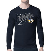 Nashville Predators Starter Modern Tailsweep Long Sleeve T-Shirt - Navy - NHL 203500355