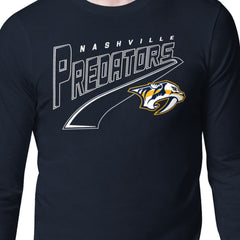 Nashville Predators Starter Modern Tailsweep Long Sleeve T-Shirt - Navy - NHL 203500355