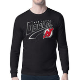 New Jersey Devils Starter Modern Tailsweep Long Sleeve T-Shirt - Black - NHL 203500366