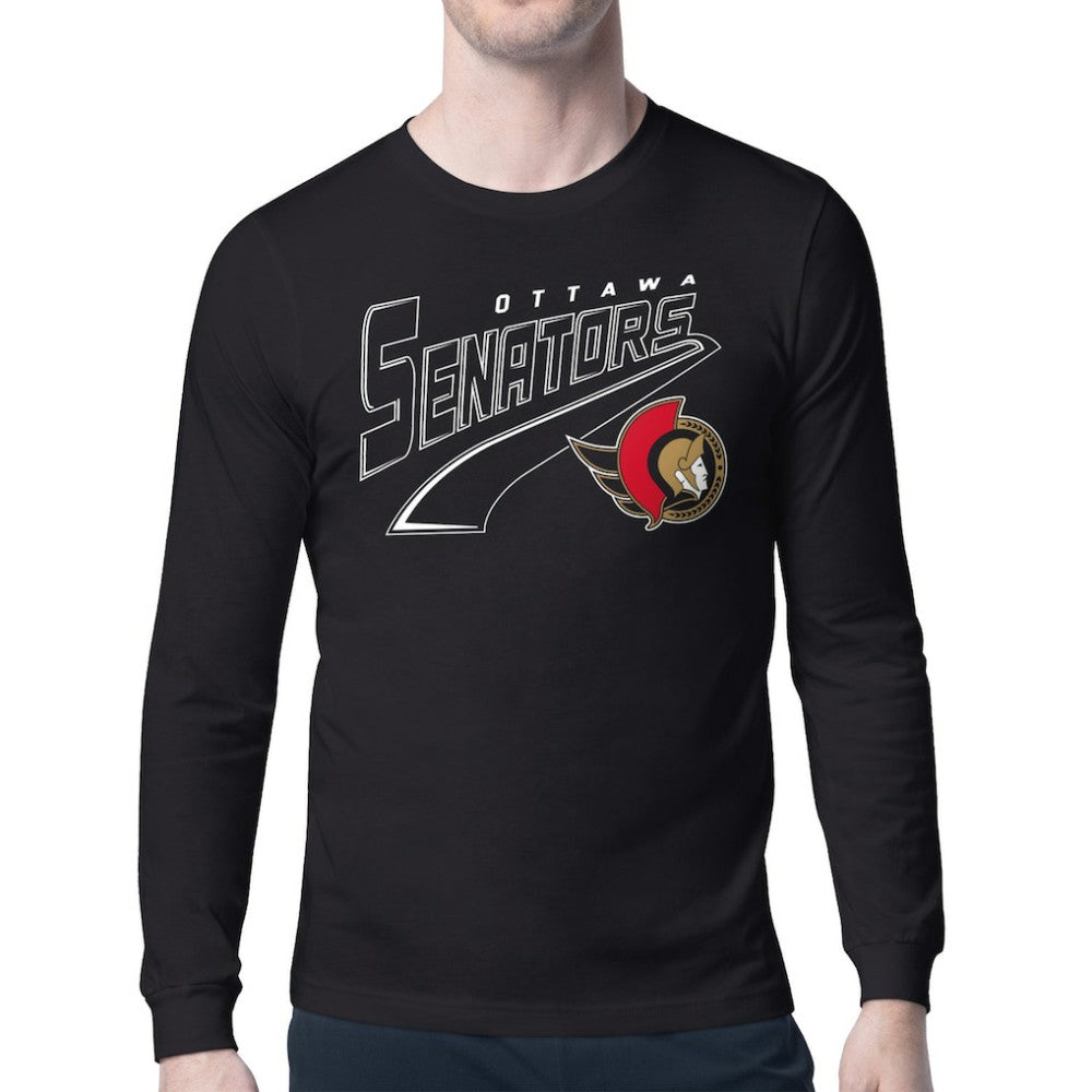 Ottawa Senators Starter Modern Tailsweep Long Sleeve T-Shirt - Black - NHL 203500367
