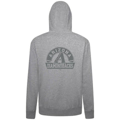 Arizona Diamondbacks Levelwear Podium Chenille Logo Full-Zip Hoodie - Heather Gray - MLB Sale