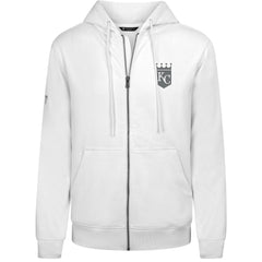 Kansas City Royals Levelwear Podium Chenille Logo Full-Zip Hoodie - White - MLB Online
