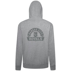Kansas City Royals Levelwear Podium Chenille Logo Full-Zip Hoodie - Heather Gray - MLB Online