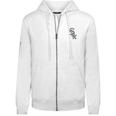 Chicago White Sox Levelwear Podium Chenille Logo Full-Zip Hoodie - White - MLB Discount