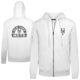 New York Mets Levelwear Podium Banner Arch Full-Zip Hoodie - White - MLB on Sale