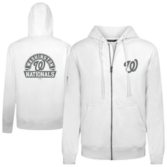 Washington Nationals Levelwear Podium Banner Arch Full-Zip Hoodie - White - MLB Discount