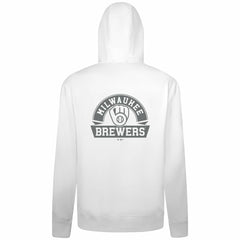 Milwaukee Brewers Levelwear Podium Banner Arch Full-Zip Hoodie - White - MLB Online