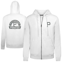 Pittsburgh Pirates Levelwear Podium Banner Arch Full-Zip Hoodie - White - MLB on Sale