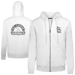 St. Louis Cardinals Levelwear Podium Banner Arch Full-Zip Hoodie - White - MLB Discount