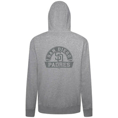 San Diego Padres Levelwear Podium Banner Arch Full-Zip Hoodie - Heather Gray - MLB on Sale