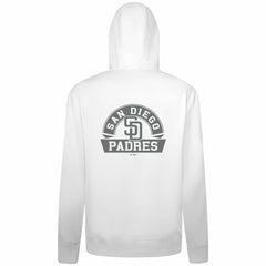 San Diego Padres Levelwear Podium Banner Arch Full-Zip Hoodie - White - MLB Discount