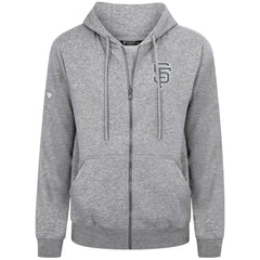 San Francisco Giants Levelwear Podium Banner Arch Full-Zip Hoodie - Heather Gray - MLB Discount