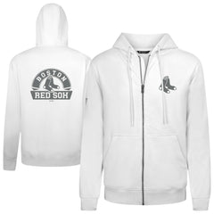Boston Red Sox Levelwear Podium Banner Arch Full-Zip Hoodie - White - MLB on Sale