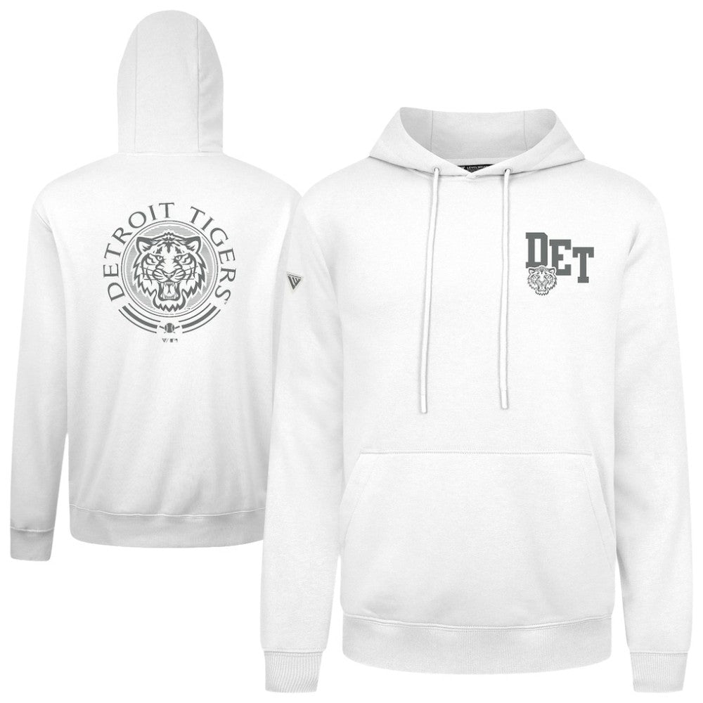 Detroit Tigers Levelwear Podium Grain Hoodie - White - MLB Discount