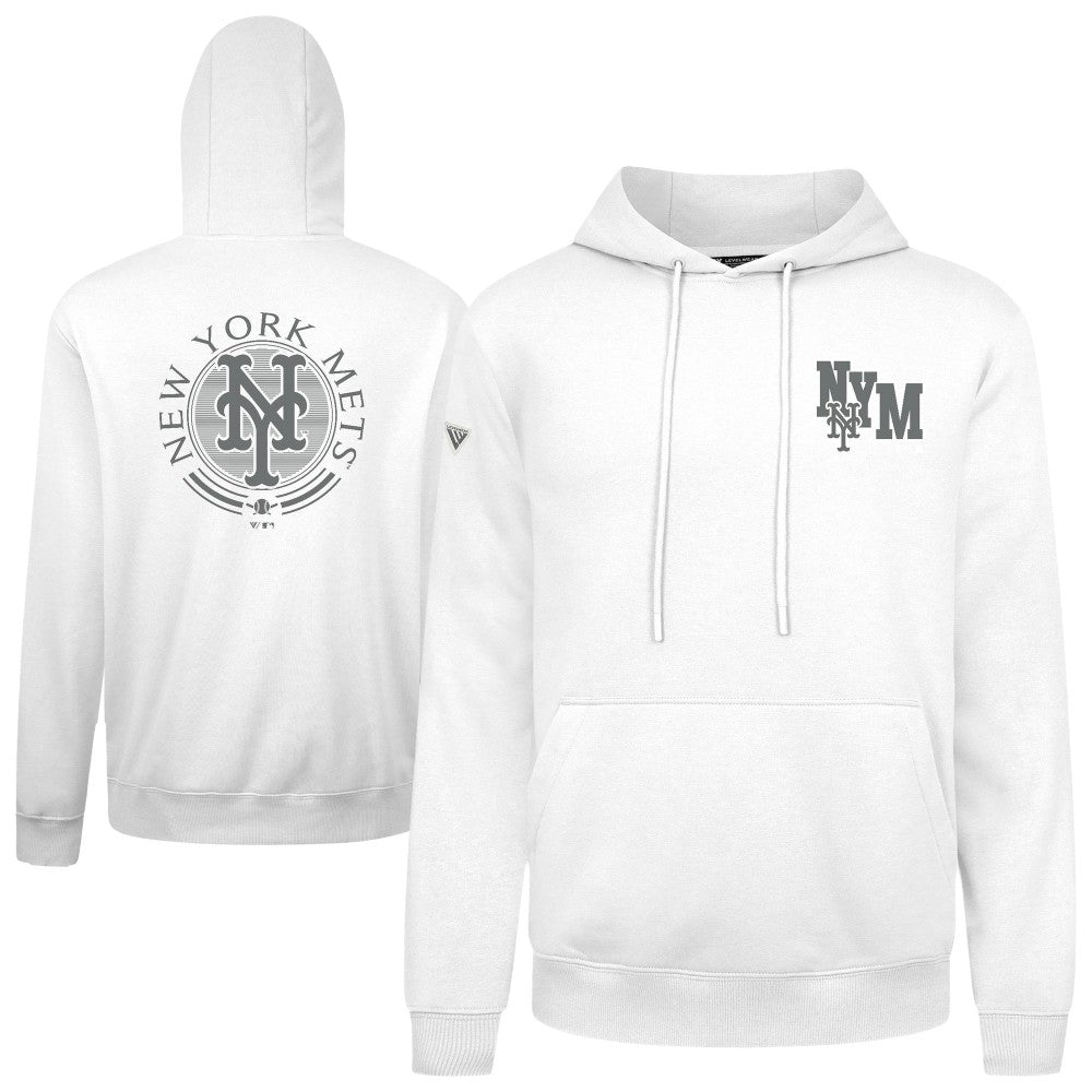 New York Mets Levelwear Podium Grain Hoodie - White - MLB Sale