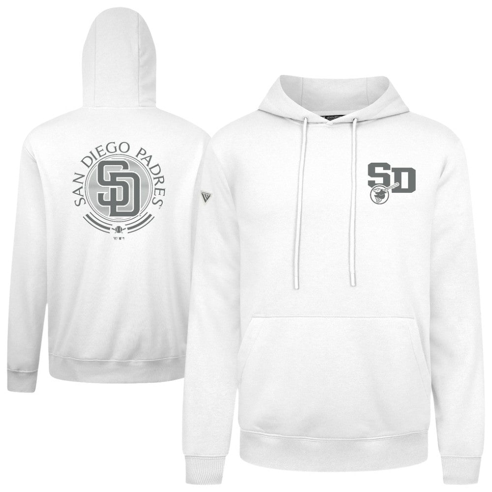 San Diego Padres Levelwear Podium Grain Hoodie - White - MLB Online