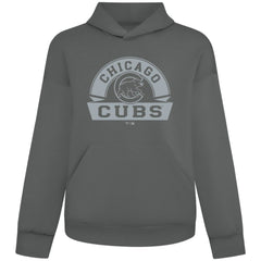 Chicago Cubs Levelwear Luxe Signature Banner Arch Tri-Blend Hoodie - Gray - MLB Discount