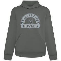 Kansas City Royals Levelwear Luxe Signature Banner Arch Tri-Blend Hoodie - Gray - MLB Discount