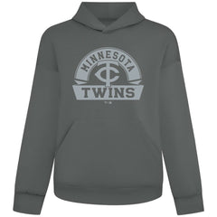 Minnesota Twins Levelwear Luxe Signature Banner Arch Tri-Blend Hoodie - Gray - MLB Lifestyle