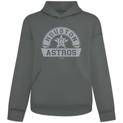 Houston Astros Levelwear Luxe Signature Banner Arch Tri-Blend Hoodie - Gray - MLB Discount