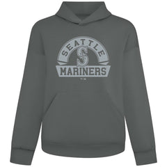 Seattle Mariners Levelwear Luxe Signature Banner Arch Tri-Blend Hoodie - Gray - MLB Discount