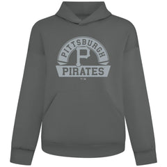 Pittsburgh Pirates Levelwear Luxe Signature Banner Arch Tri-Blend Hoodie - Gray - MLB on Sale