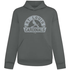 St. Louis Cardinals Levelwear Luxe Signature Banner Arch Tri-Blend Hoodie - Gray - MLB Lifestyle