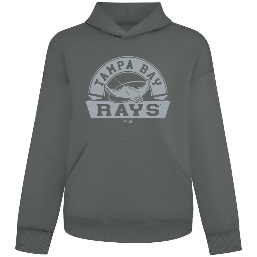 Tampa Bay Rays Levelwear Luxe Signature Banner Arch Tri-Blend Hoodie - Gray - MLB Online