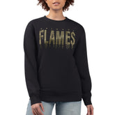 Calgary Flames G-III 4Her by Carl Banks Women's Metallic Drop Printed Fleece Sweatshirt - Black - NHL 203500680