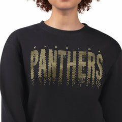 Florida Panthers G-III 4Her by Carl Banks Women's Metallic Drop Printed Fleece Sweatshirt - Black - NHL 203500682