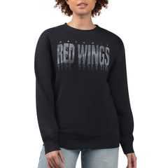 Detroit Red Wings G-III 4Her by Carl Banks Women's Metallic Drop Printed Fleece Sweatshirt - Black - NHL 203500683