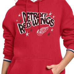 Detroit Red Wings Starter Women's Fireworks Fleece Hoodie - Red - NHL 203500692