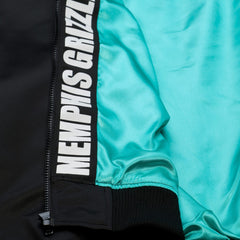 Memphis Grizzlies Hardwood Classics Nights Walk the Tunnel Satin Bomber Full-Snap Hooded Jacket Black | Mitchell & Ness online