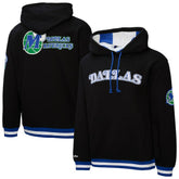 Dallas Mavericks Hardwood Classics Nights Playmaker Fleece Hoodie for sale Black | Mitchell & Ness discount