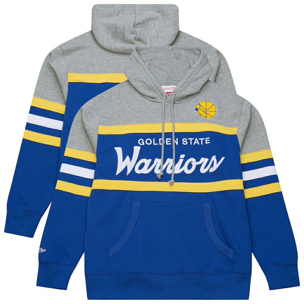 Golden State Warriors Head Coach Hoodie for sale Royal/Gray | Mitchell & Ness US