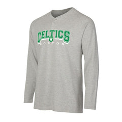 Boston Celtics Concepts Sport Hawthorn Thermal Knit Long Sleeve Henley T-Shirt Gray