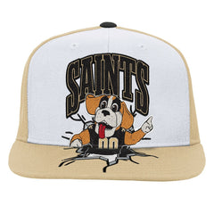 Mitchell & Ness New Orleans Saints Youth Team Mascot Snapback Hat White