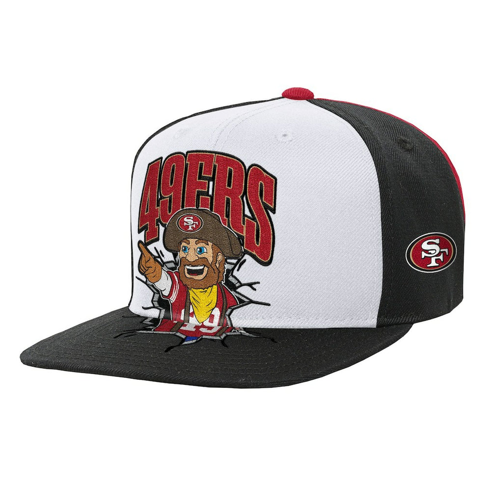 Mitchell & Ness San Francisco 49ers Youth Team Mascot Snapback Hat White