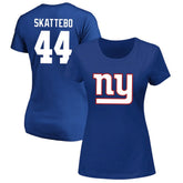 Fanatics Cam Skattebo New York Giants Women's Plus Size Name & Number Scoop Neck T-Shirt Royal