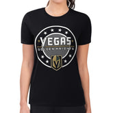 Vegas Golden Knights G-III 4Her by Carl Banks Women's Super-Slim Lightweight Pinstripe Circle Graphic T-Shirt - Black - NHL 203505367