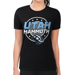 Utah Mammoth G-III 4Her by Carl Banks Women's Super-Slim Lightweight Pinstripe Circle Graphic T-Shirt - Black - NHL 203505368