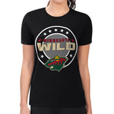 Minnesota Wild G-III 4Her by Carl Banks Women's Super-Slim Lightweight Pinstripe Circle Graphic T-Shirt - Black - NHL 203505377