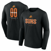 Phoenix Suns Center Court Name & Number Custom Long Sleeve T-Shirt Black