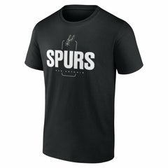 San Antonio Spurs Center Court Name & Number Custom T-Shirt Black