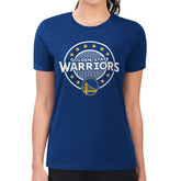 Golden State Warriors G-III 4Her by Carl Banks Women's Super-Slim Lightweight Pinstripe Circle Graphic T-Shirt Royal