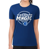 Orlando Magic G-III 4Her by Carl Banks Women's Super-Slim Lightweight Pinstripe Circle Graphic T-Shirt Blue