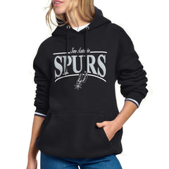 San Antonio Spurs Starter Women's Arch Stripe Fleece Hoodie Black