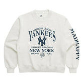 New York Yankees Madhappy Unisex High Rib Sweatshirt - Heather Gray - MLB Sale